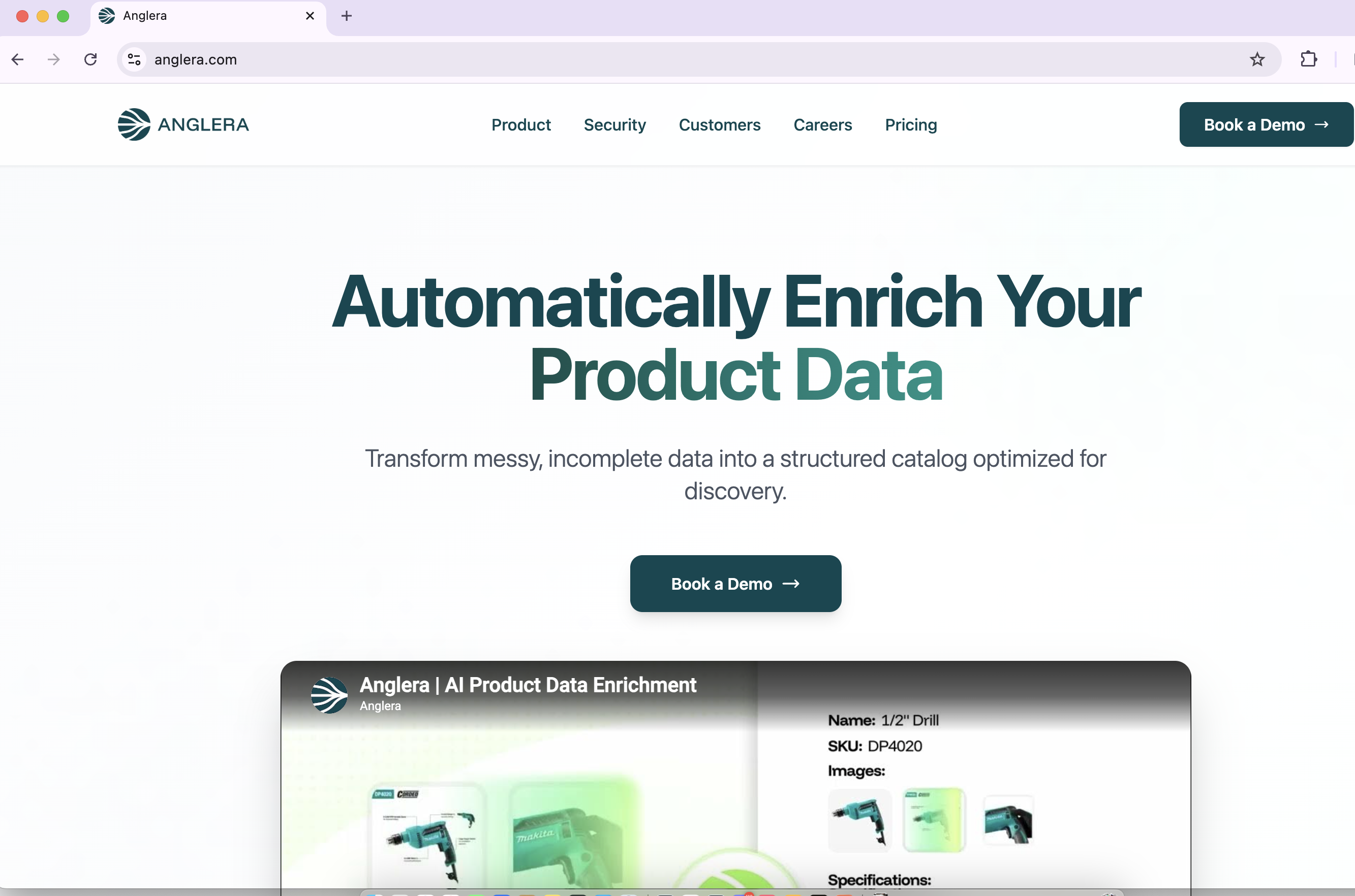 What users see: a polished product site